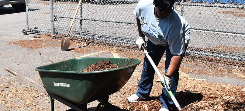 Volunteer working